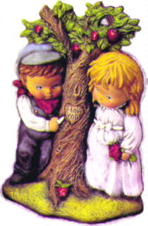 Sweetheart babies with tree